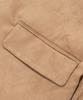 Roidesrois Collar-Detailed Suede Button-Up Jacket (Beige)