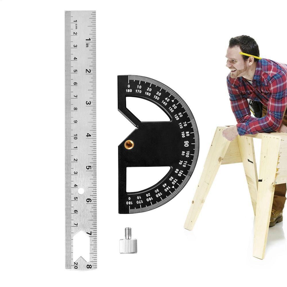 8/12 Inch Angle Ruler Protractor 180 ° Multi-angle Measurement Tools Angle Gauge  Scribing Tool