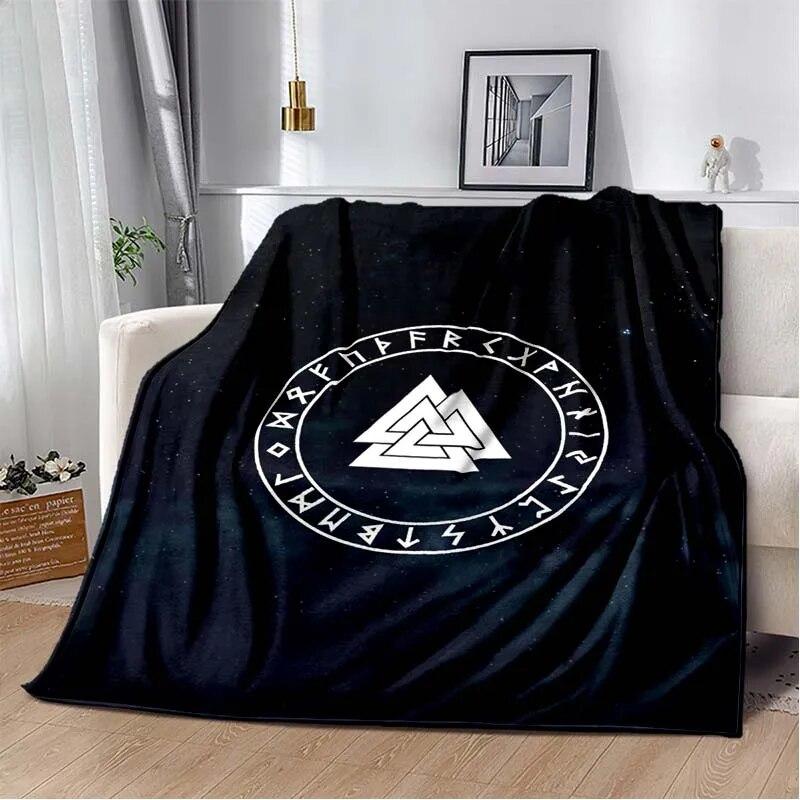 Die Vikings Fashion Blanket-Lightweight Flannel Throw for Sofa and Bed ,Digital Printed Blanket with Soft & Worm Flannel Fabric