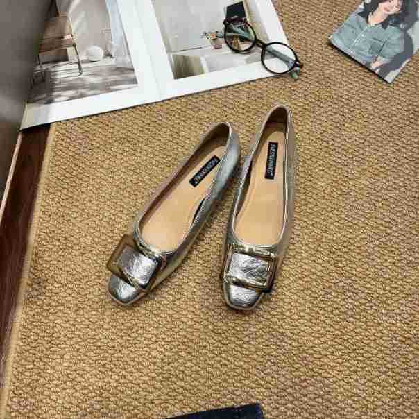 

Jin Yue Fang Buckle Flats Women S Autumn Commuting Design Sense Square Head Flats Women S Skirt Single Shoes 35