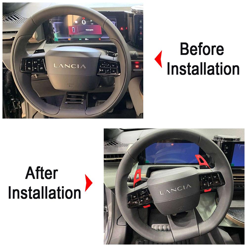 Für Lancia Ypsilon MHEV Alfa Romeo Junior Hybrid 2024 2025 Auto Lenkrad Schaltwippen Gangverlängerung Aufkleber Zubehör