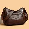 Multi-Pocket PU Hobo Bag with Adjustable Shoulder Strap Casual Slouchy Purse for Women Daily Travel