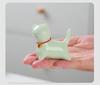 Creative Cute Modern Handicraft Ceramic Cat Figurine Garden Accessories Tea Pet Table Decor