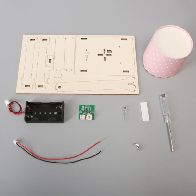 Sustainable Touch Activated Study Light For Physics Education Easy To Assemble Sensor Night Lamp With Natural Wood Design