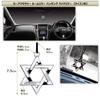 XP Design Car Accessories Rearview Mirror Hanging Rearview Mirror Hanging Decoration (Hexagram Silver)