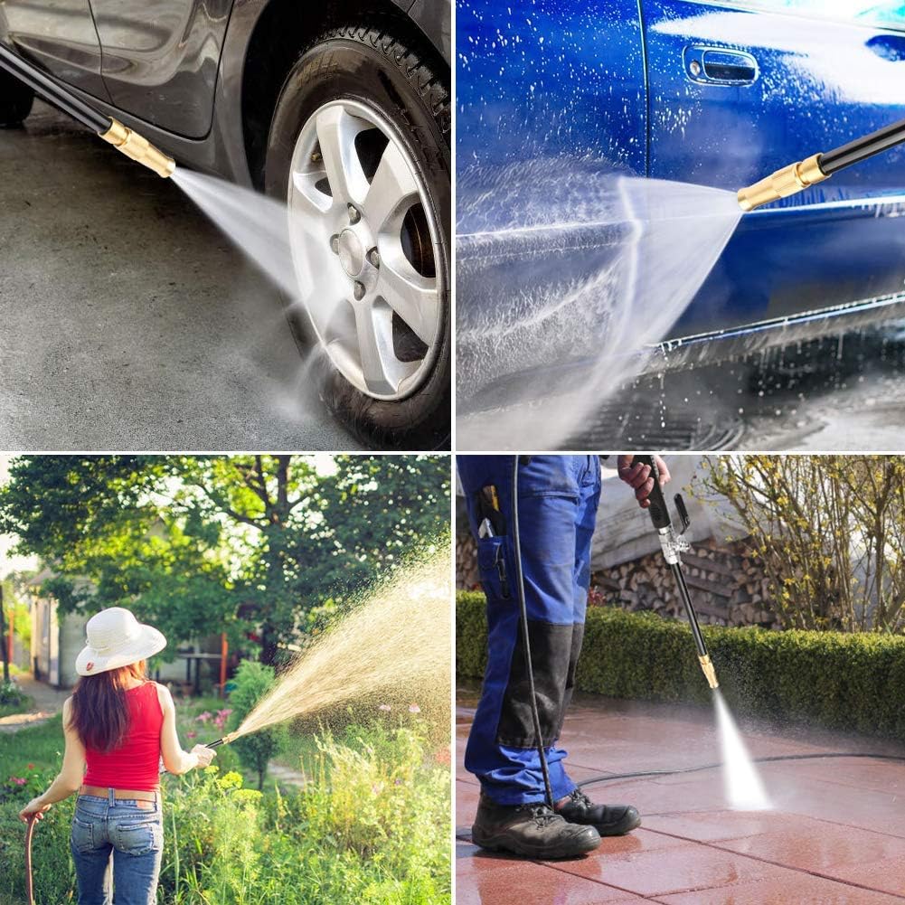 Jet High Pressure High Pressure Cleaner, Portable Hydrojet High Pressure Cleaner Garden Hose End, Glass Window Cleaning Sprayer Home Garden Car Water