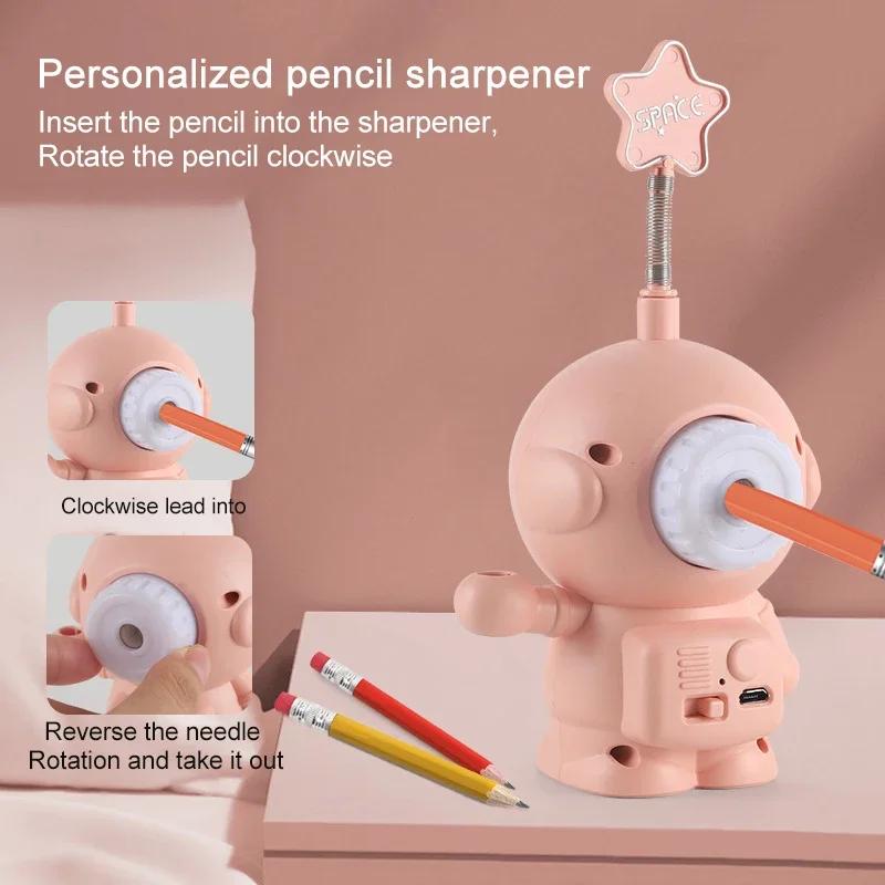 Creative Astronaut Flexible LED Study Desk Lamp with Phone Holder Bedside Color Adjust Table Lamp for Kids Student Room