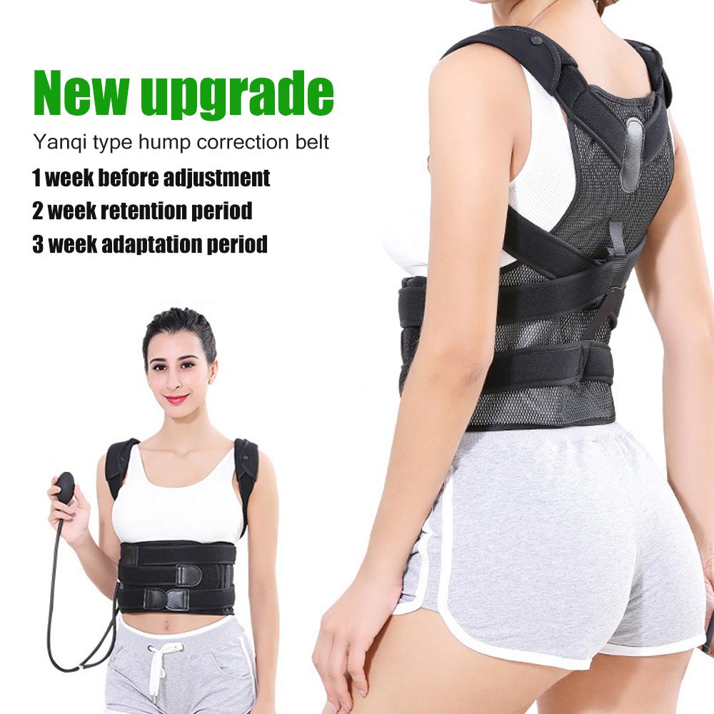 1Set Inflatable Back Brace Posture Corrector    Back Lumbar Adjustable Support Shoulder Posture Support for Back Pain Relief