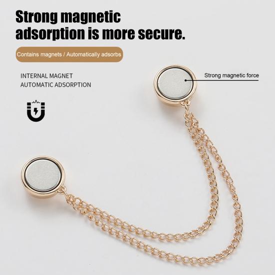 Magnetic Clothing Clips Multi-Function Clothes Hem Clips Magnetic Clips with Chain for Women Pants Jeans Shirts Sweaters