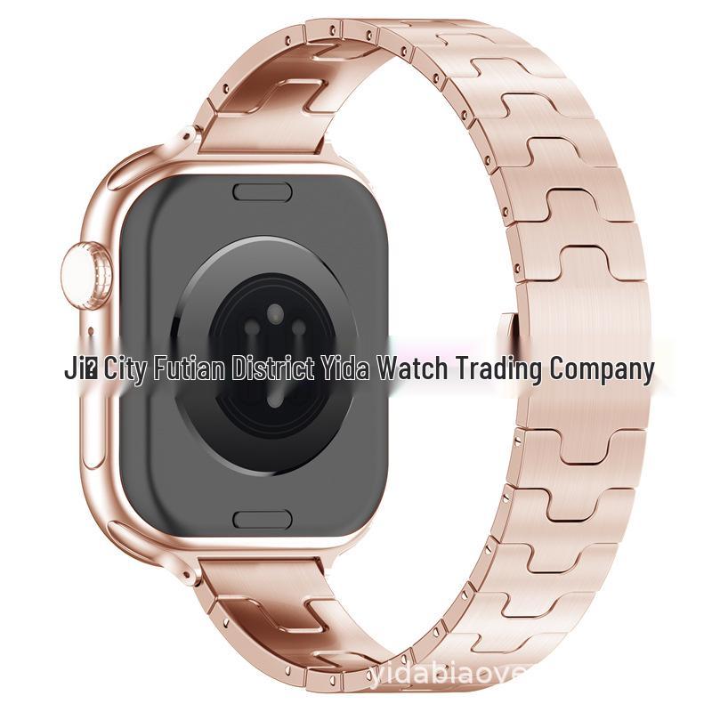 Hermes Women's H-Shaped Stainless Steel Band for Apple Watch 10/9 Ultra 2