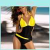 Colore Alla Moda Bikini Intero Donna Bloccante Costume da Bagno Bikini Decorazione