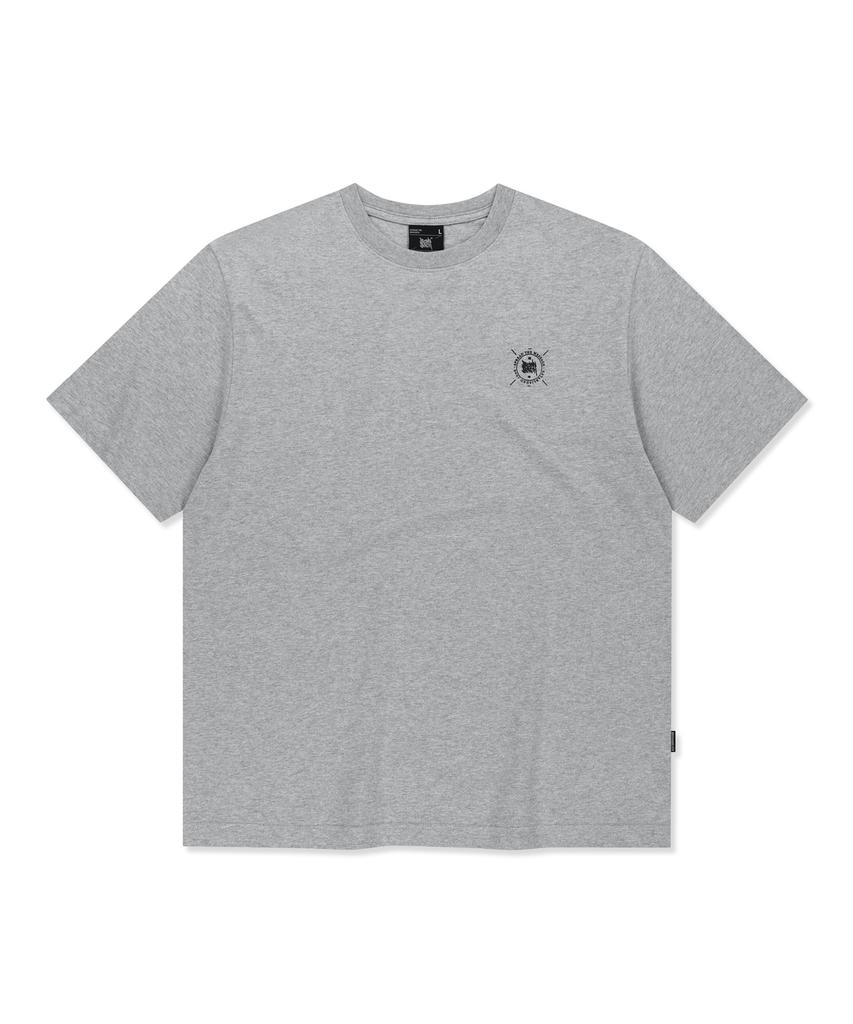BROWNBREATH Stamp Tag Tee - Melange Gray