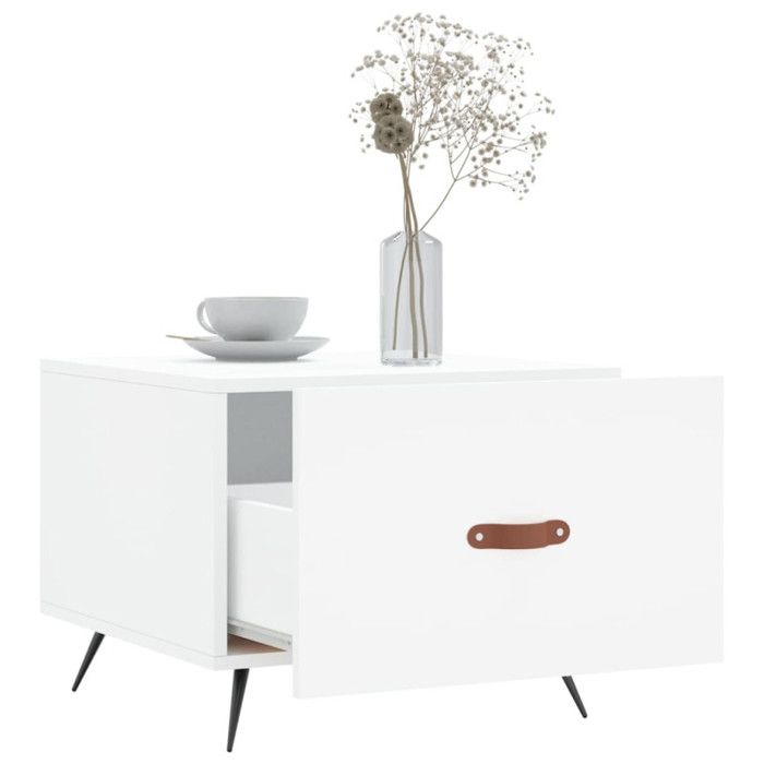 VidaXL Coffee Tables 2 Pcs White 50x50x40 Cm Engineered Wood 829333