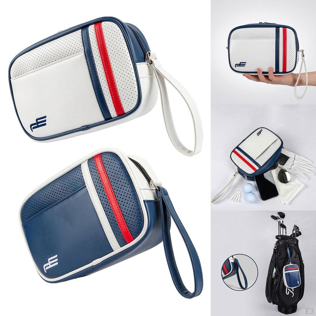 Klubbboll Bärväska Påse Förvaringsorganisatör Behållare Ficka Gåva PU Pegghållare Resegolfväska