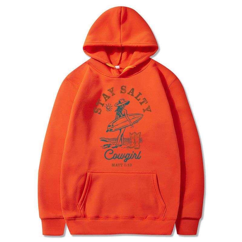 Unisex Beach Surfing Skateboard Print Fashion Hoodie Sweatshirt