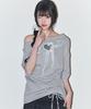 ILLIGO Love One-Shoulder Oversized T-Shirt Melange