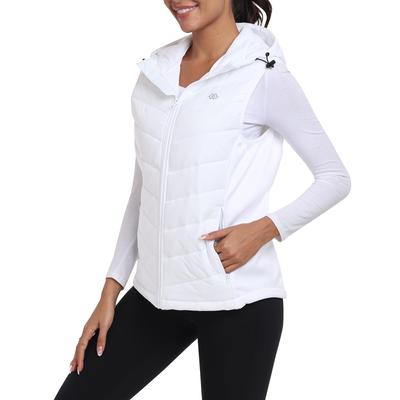 MoFiz Hooded Golf Down Plus Sizes Perfect for Outdoor Mountain Everyday and Commuting Women's Vest, Available, Lightweight, Warm, Windproof,