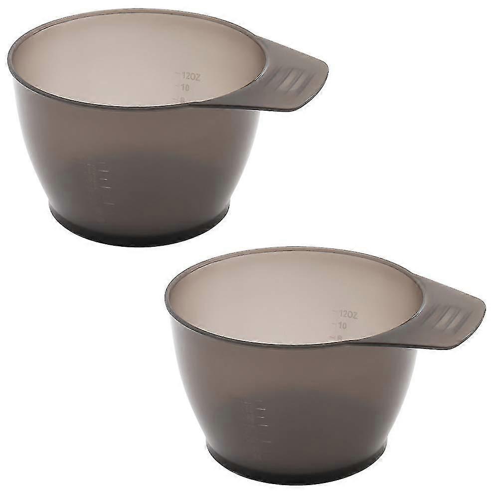 Set Of 2 Hair Coloring Bowls Hair Coloring Bowls Hair Coloring Bowls Plastic Mixing Bowls Oil Treatment Tools Clear Black
