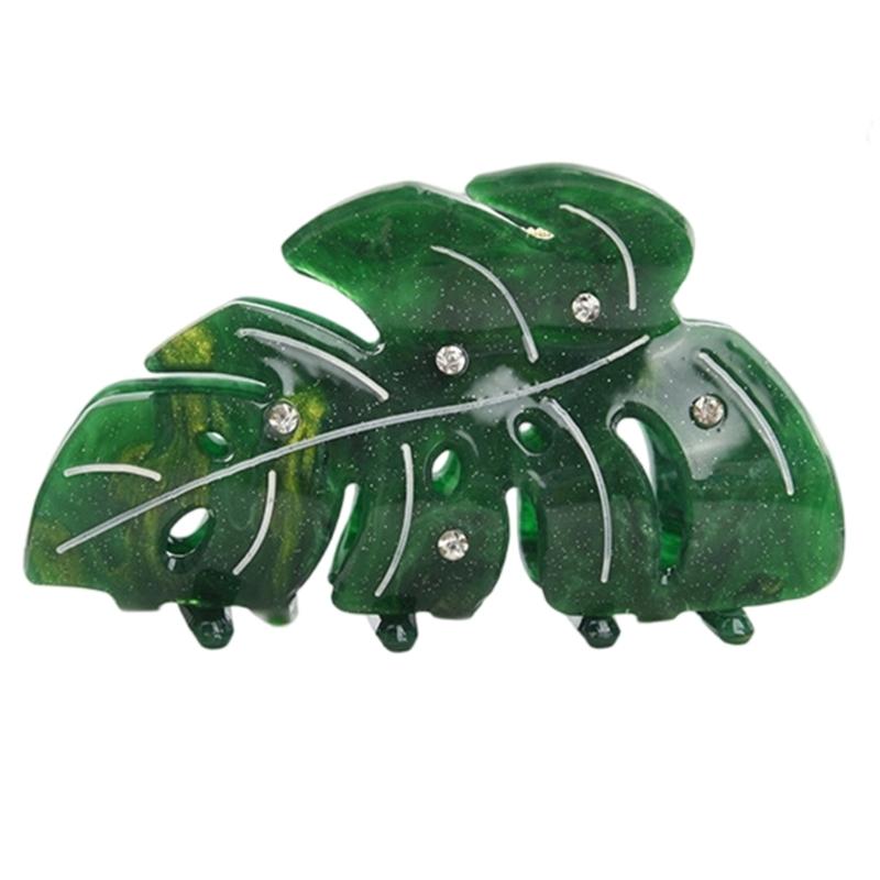 A52E Practical Travel Hair Grip Imitation Acetate Rhinestones Hairpin Gift