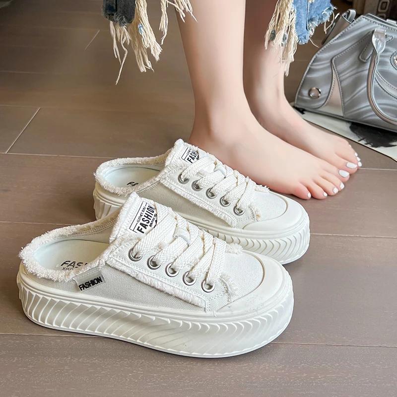 

Женские кроссовки Легкие женские туфли Универсальные туфли на плоской подошве Белые удобные женские туфли из вулканизированной стали Тапочки на шнуровке 40 белый