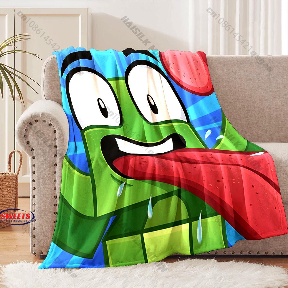 

6 Sizes Funny S-Sunny and Mel0n Theme Printed Blanket for Son Daughter Husband,Room Sofa Chair Nap Blanket All Seasons Available 75x90cm(30x35in)