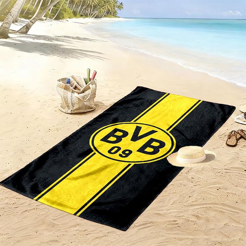 Borussia Print Beach Towel, Large Soft Quick Dry Towel for Beach Camping Swimming