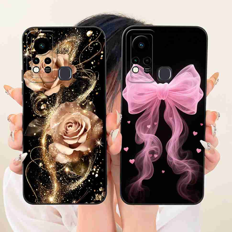 For Infinix Hot 11s X6812 X6812B Case Couple Cat Butterfly Soft Silicone Cover Casing For Infinix Hot 11s Hot11s Fundas Bumper
