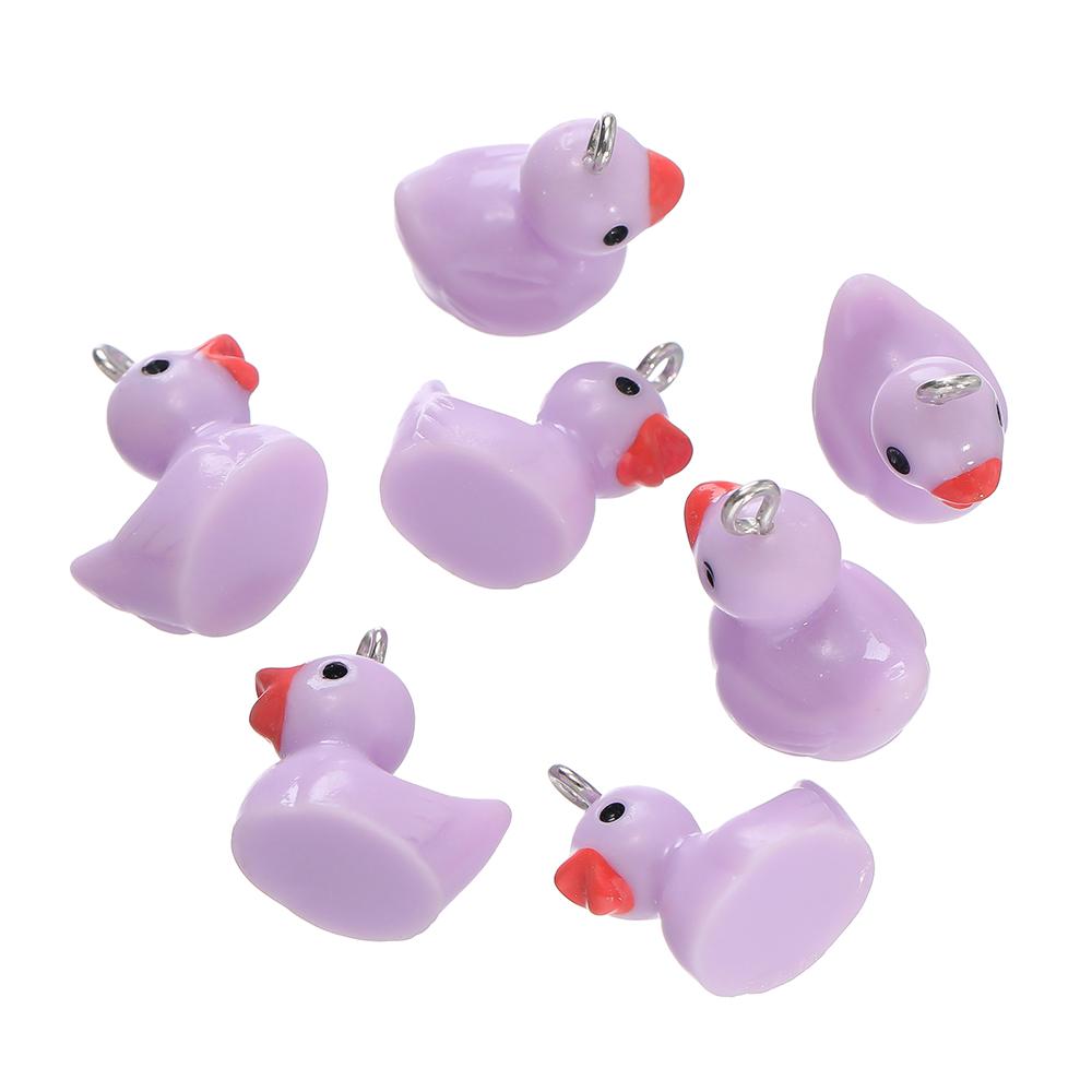 10 Stück 17,5x18,5mm 3D Enten Harz Anhänger Niedliches Tier Anhänger Für Schmuckherstellung DIY Ohrringe Schlüsselanhänger Bastelzubehör