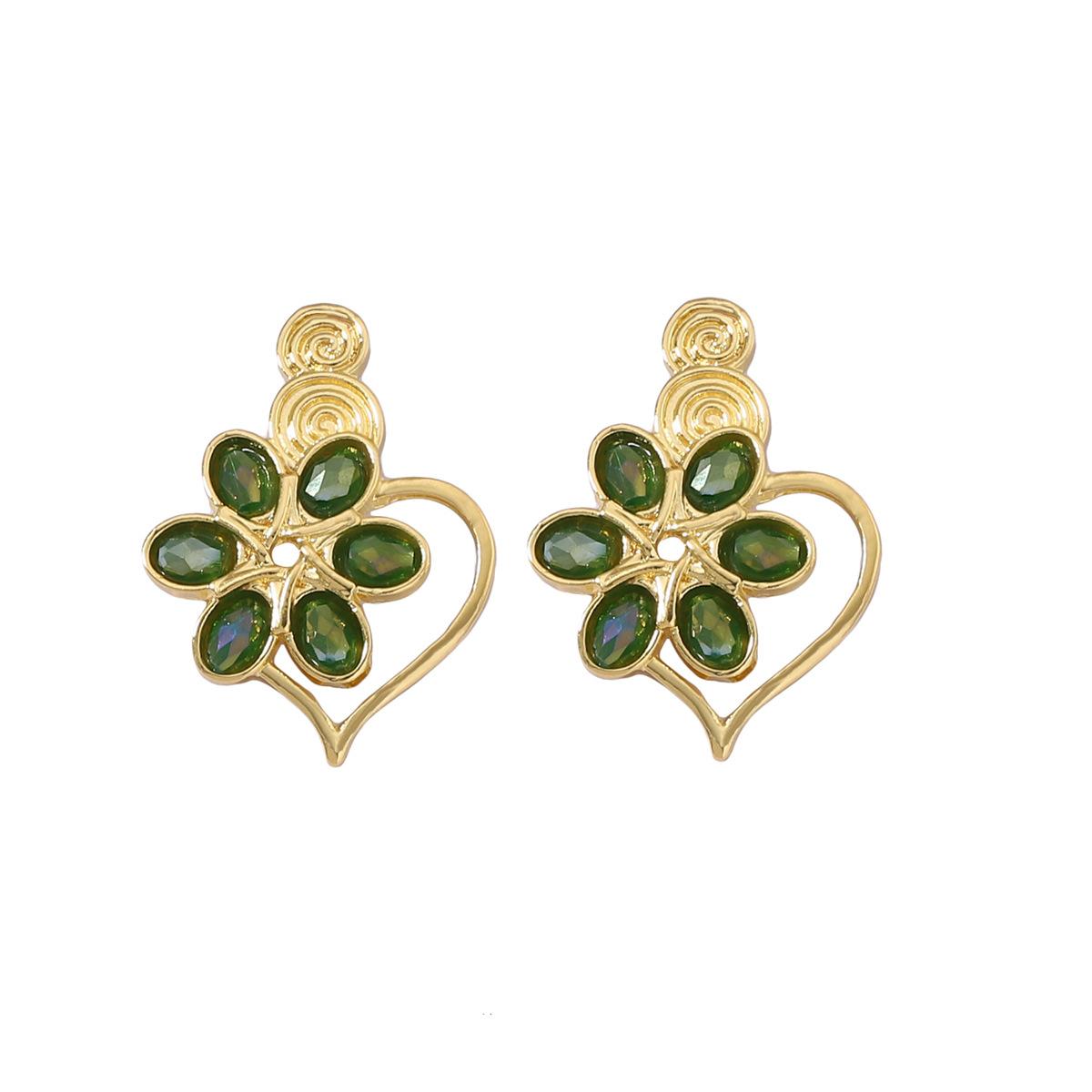 

Classic and elegant alloy oil-dripping earrings with personalized design stud earrings