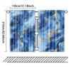 2 Panels Blue Gold Marble Printed Curtains Abstract Luxury Drapes Polyester Living Room Bedroom Window Treatment Home Decor