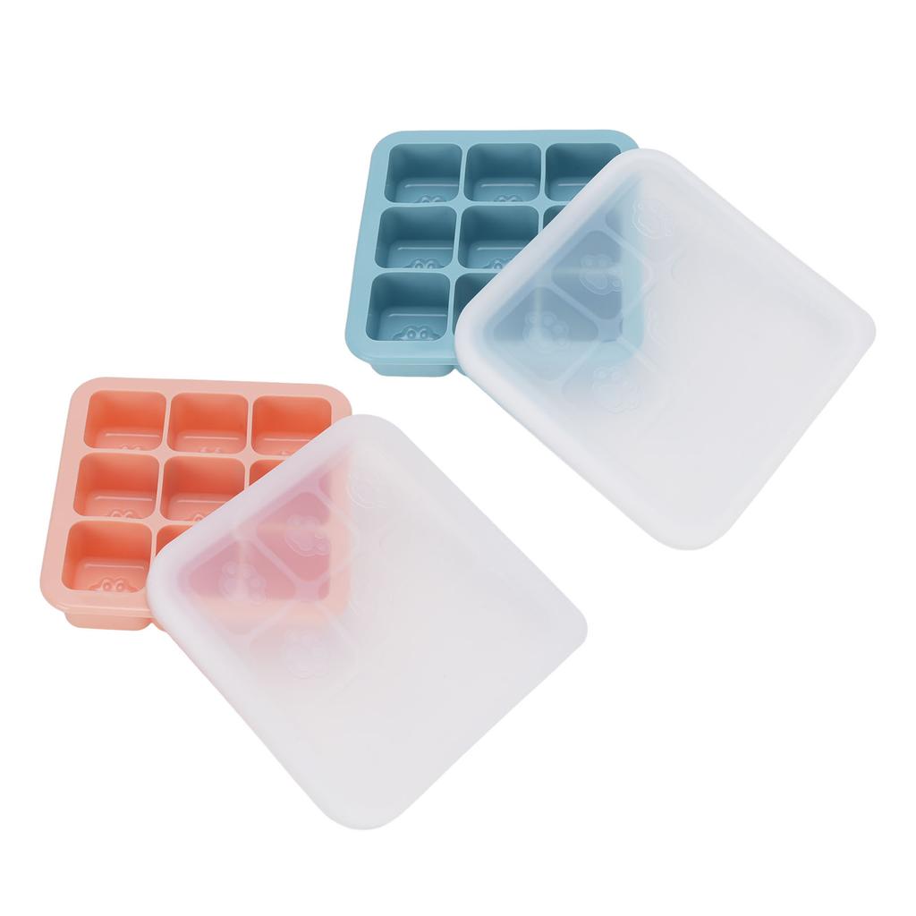 Silicone Ice Cube Tray Multipurpose Flexible Easy Release Baby Food Freezer Tray for Home Kitchen