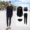 Women's Two-Piece Long Sleeve Wetsuit for Surfing, Snorkeling, Jellyfish Protection, Hot Springs, Beach, and Rafting.