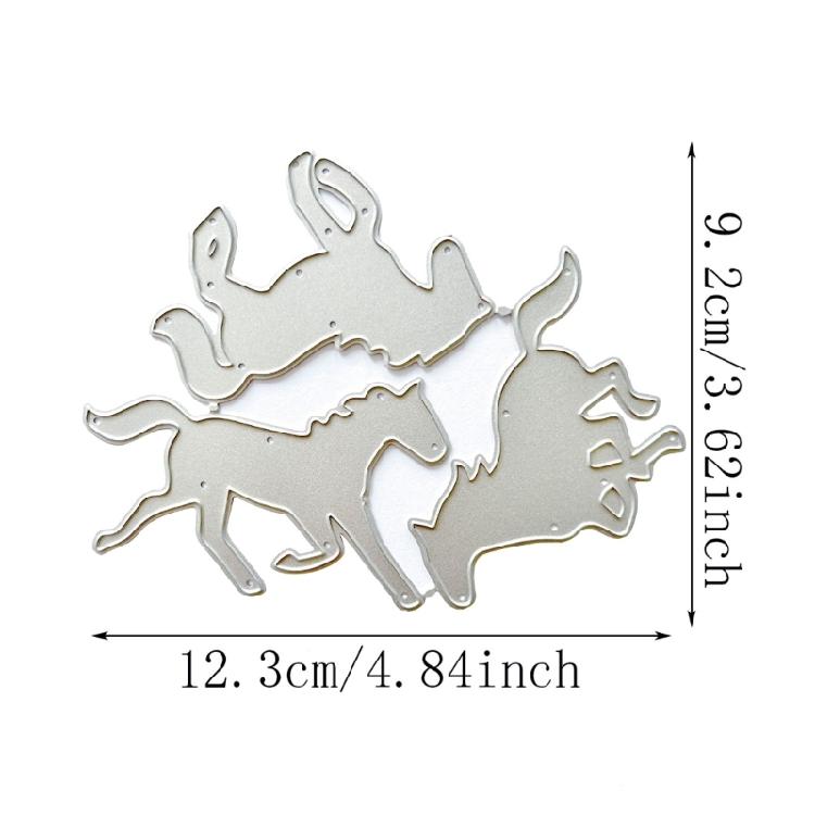 Horse Metal Die Cuts Scrapbooking Stencil Card Emboss DIY Photo Album Template
