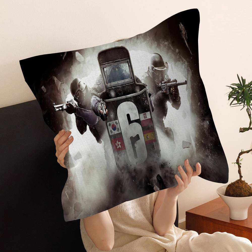 Game R-Rainbow S-Six S-Siege Pillow Gift Home Office Decoration Bedroom Sofa Car Cushion Cover case 45x45