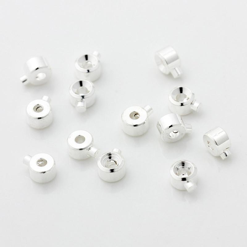 Pack of 10 Stopper Beads Metal Spacer Beads Jewelry Making Accessories Easy Threading Beads Handmade Accessories