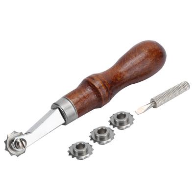 Ensemble d'espacement pour cuir Outil d'espacement Roulettes de marquage de ligne de surpiqûre Outil de poinçonnage pour cuir DIY