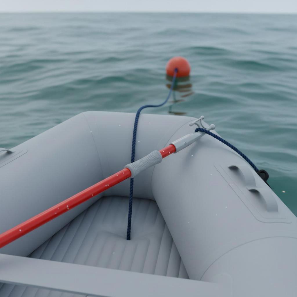 Telescopic Boat Hook Lightweight Extendable Mooring Pole Secure Locking
