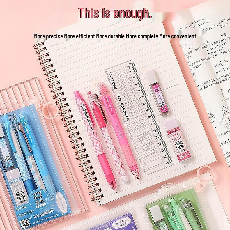 Newcomer Exam Stationery Set: Student Pencil, Eraser, Ruler