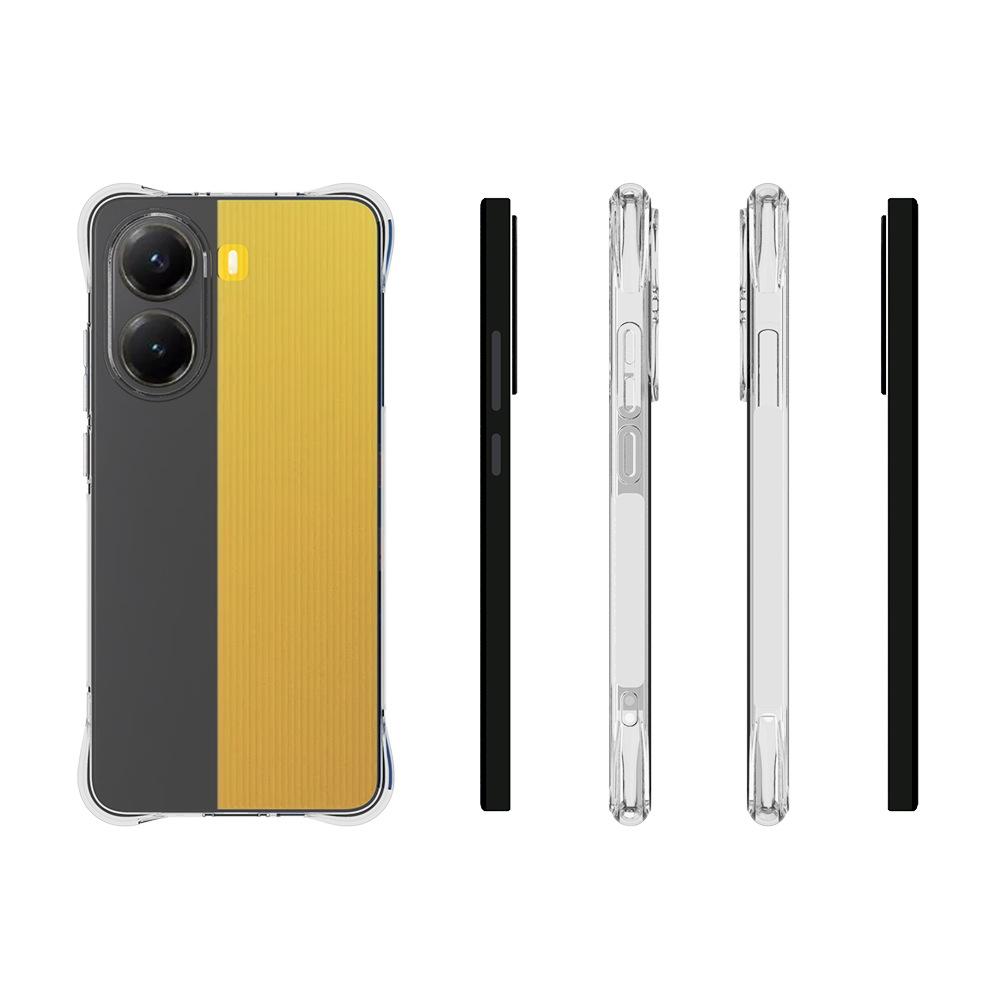 TYMEI pro Xiaomi Poco X7 Pro 5G/Redmi Turbo 4 5G kryt se čtyřmi rohy, nárazuvzdorný, průhledný, 1,5mm