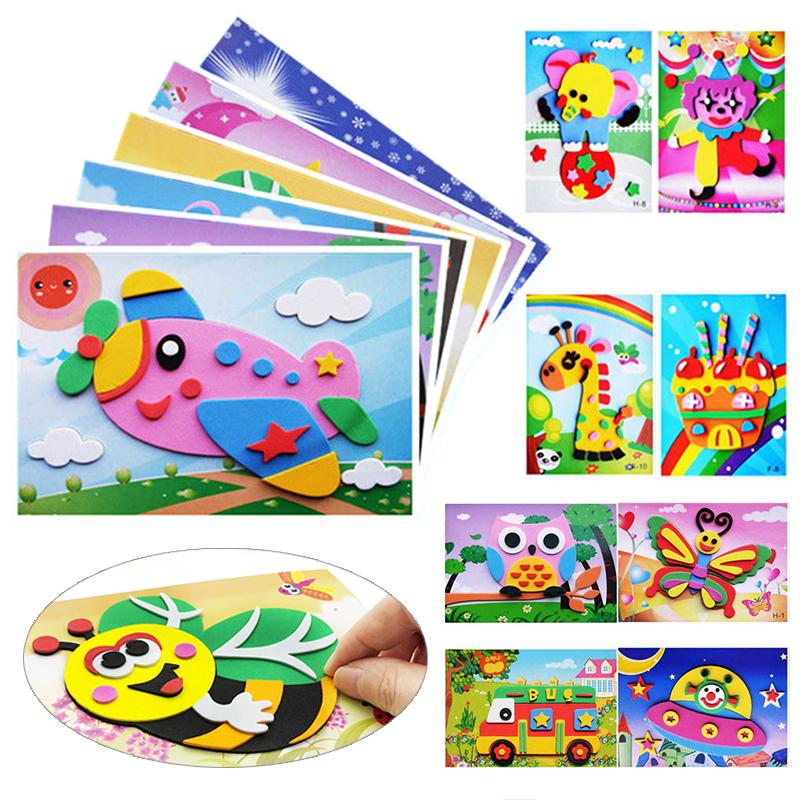 20pcs/set 3D EVA Foam Sticker Toy Children Classic Stickers Toys Cute Cartoon Animal Puzzle for Kids Toy Girls Gifts TMZ