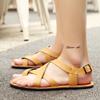 New Summer Men Sandals Leather Vintage Flat Beach Gladiator Sandals Shoes Breathable Men Flip Flops Sandals Roman Sandals Gladia