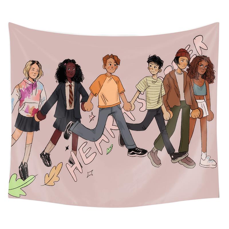 Украшение дома молодежный мультяшный персонаж печать поли поэзия польский Гобелен — фото 9