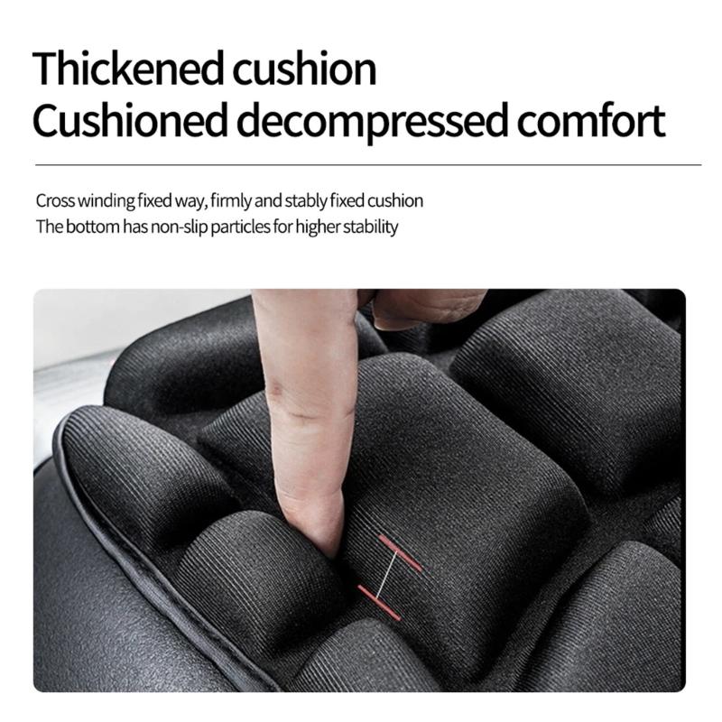 Motorcycle Seat Cover Front Rear Seat Cushion Thicken Breathable Cover Shock Absorption Seat Pad Cushion for Long Ride