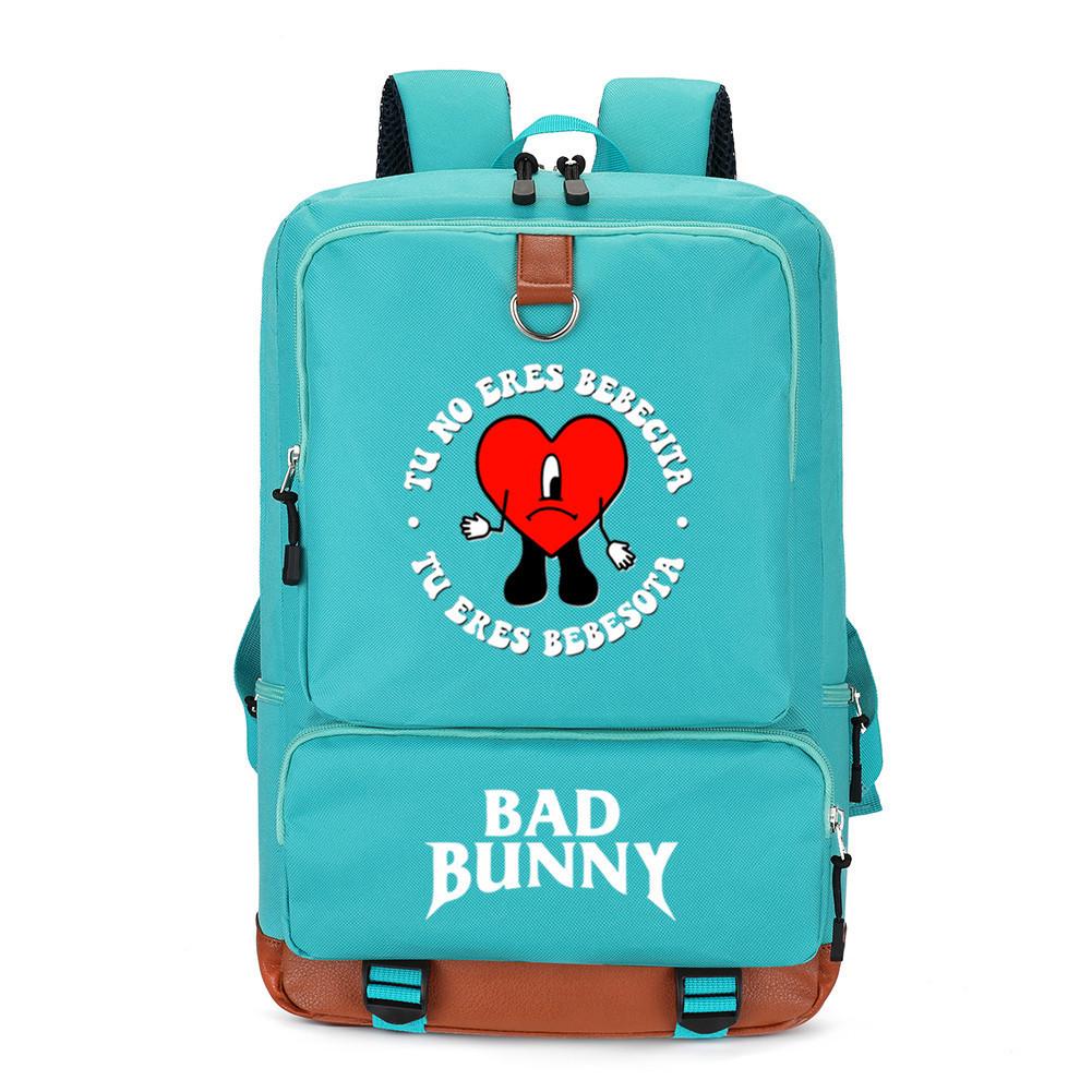 Ins Internet Celebrity Popular Singer Bad Bunny Backpack School Bag Computer Bag
