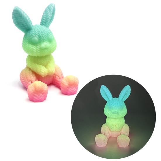 2 Pcs 3D Printed Easter Egg with Bunny Inside Prefilled Easter Bunny