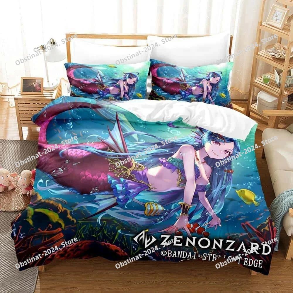 ZENONZARD Bedding Set Printed Duvet Cover Pillowcase Single Double Style Queen King Size Sets Anime Bed Sheet Set