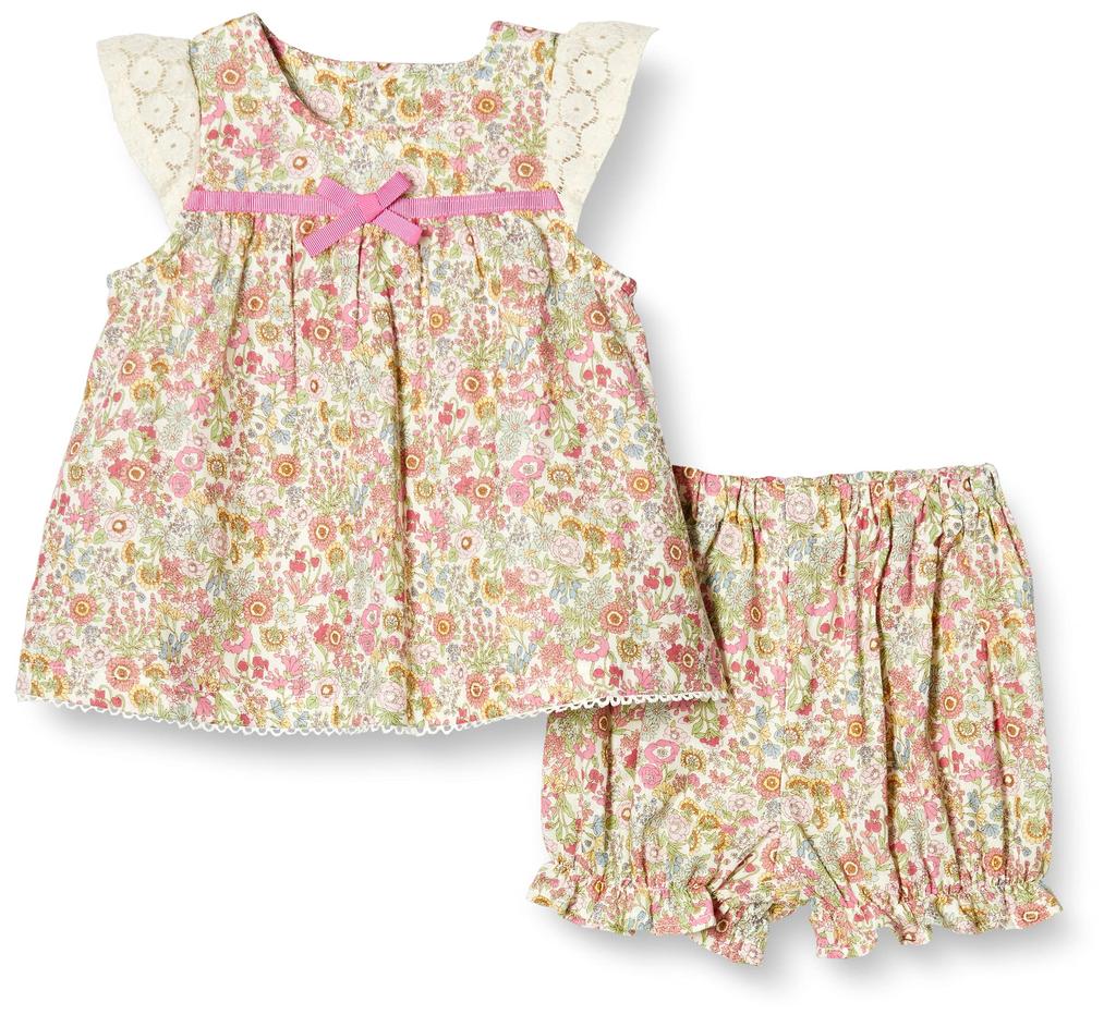 Pample Mousse Gauze Floral Print Russel Lace Milky Suit PK 70cm + N/C {Spring/Autumn} DP-91402