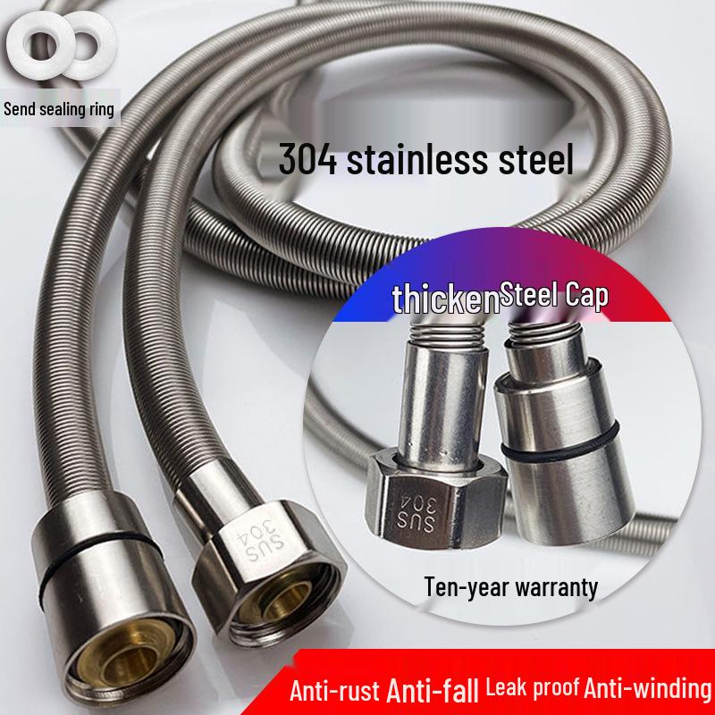 Universal 304 Stainless Steel Shower Hose for Bathroom Water Heaters