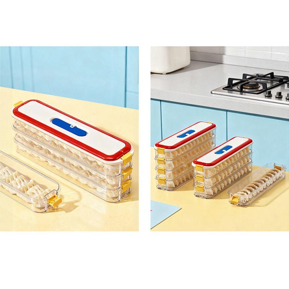 3 Layer Frozen Dumpling Storage Box Leak-Proof Dumplings Organizer  Kitchen Organization