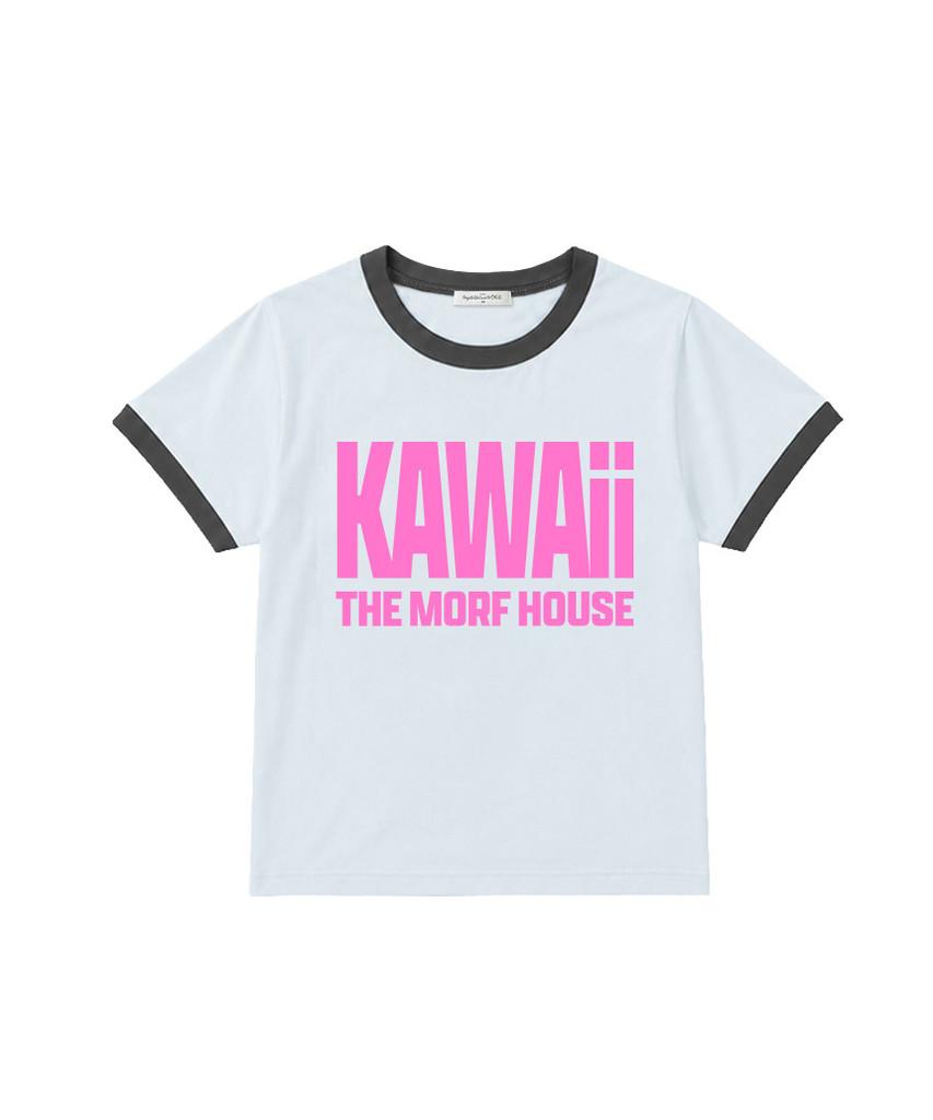 Deomopeuhauseu Kawaii Ringer Short Sleeve T-Shirt Butter Yellow